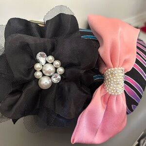 NWOT Set of 2 Handmade Satin lined headbands